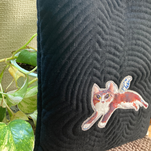 ハワイアンキルトバッグ 猫バッグ トートバッグ パッチワーク