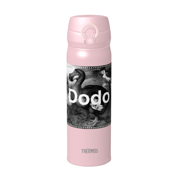 [Dodo] Dodo THERMOS 真空断熱ケータイマグ（ピンク） 500ml　☆お名前も一緒にプリントできます☆ 1枚目の画像