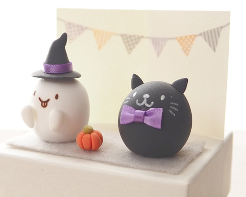 いたずらオバケとオシャレねこ/ハロウィン その他置物 まきぞう 通販