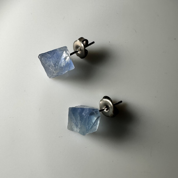特價 Bingham 藍色螢石耳環 第3張的照片