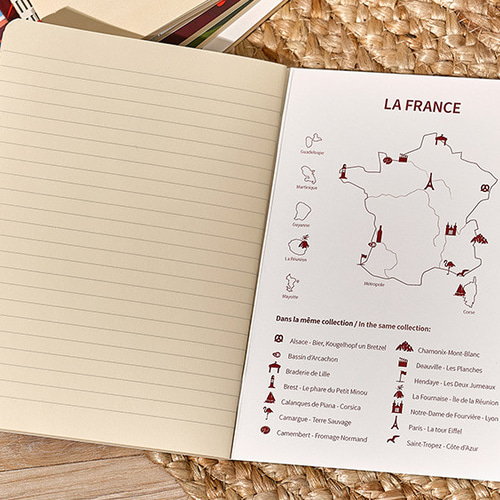 フランスより『【クレールフォンテーヌ】糸綴じノート A6 横罫 ミニ