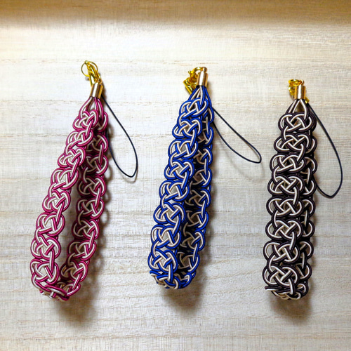 水引しおり ストラップ 水引ストラップ(連続抱きあわじ結び) 携帯