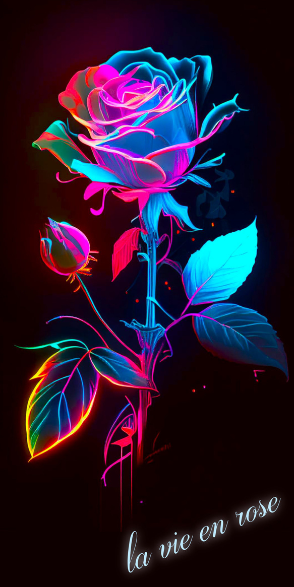 【Lサイズ】ラビアンローズ バラ ばら 薔薇 ROSE 店舗 自宅 パーティー ランプ 看板 置物 雑貨 ライトBOX 6枚目の画像