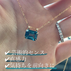 【14kgf】 “sac” インディゴトルマリン ゴールドネックレス -金属アレルギー対応 3枚目の画像