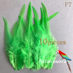 送料無料【F7黄緑】高品質 羽根 フェザー ハンドメイド 素材 鳥 パーツ　鳥の羽根 4枚目の画像