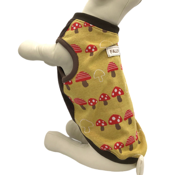 犬服 吸湿発熱 ペット服 冬 きのこ イタグレ コーギー フレブル ダックス ハンドメイド フレンチブル 小型犬 犬 6枚目の画像