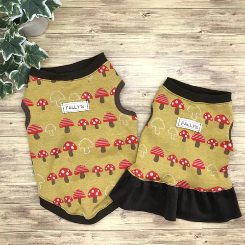 犬服 ニット きのこ ペット服 秋 冬 服 イタグレ フレブル ダックス