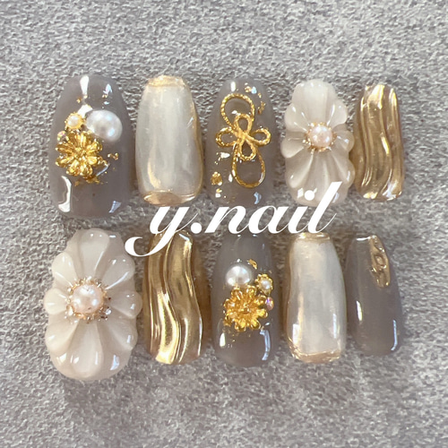 成人式ネイル/振袖ネイル/前撮りネイル/和装ネイル/ブライダルネイル  