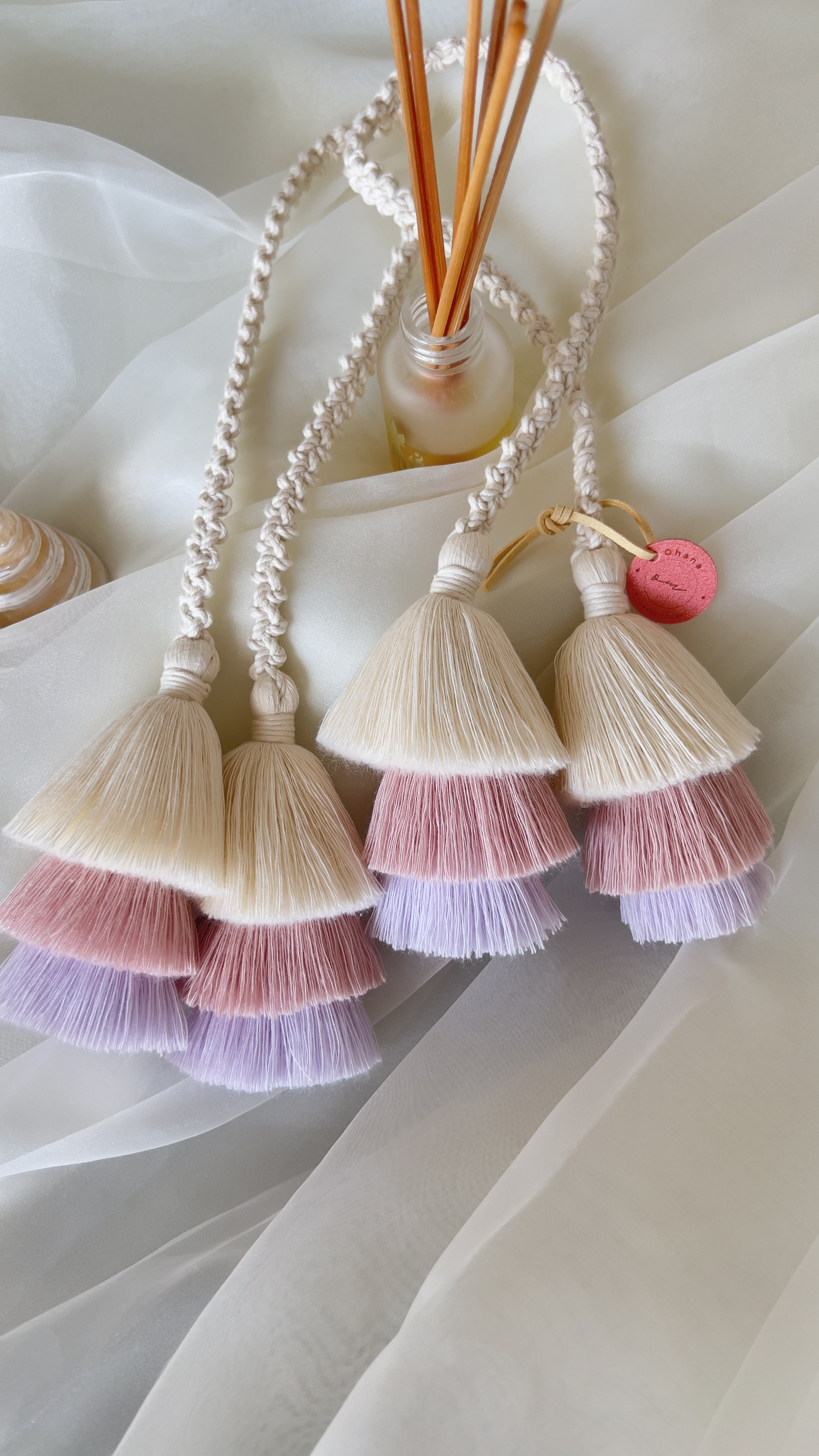 【受注制作】マクラメティーアード　カーテンタッセル　1組（2セット）