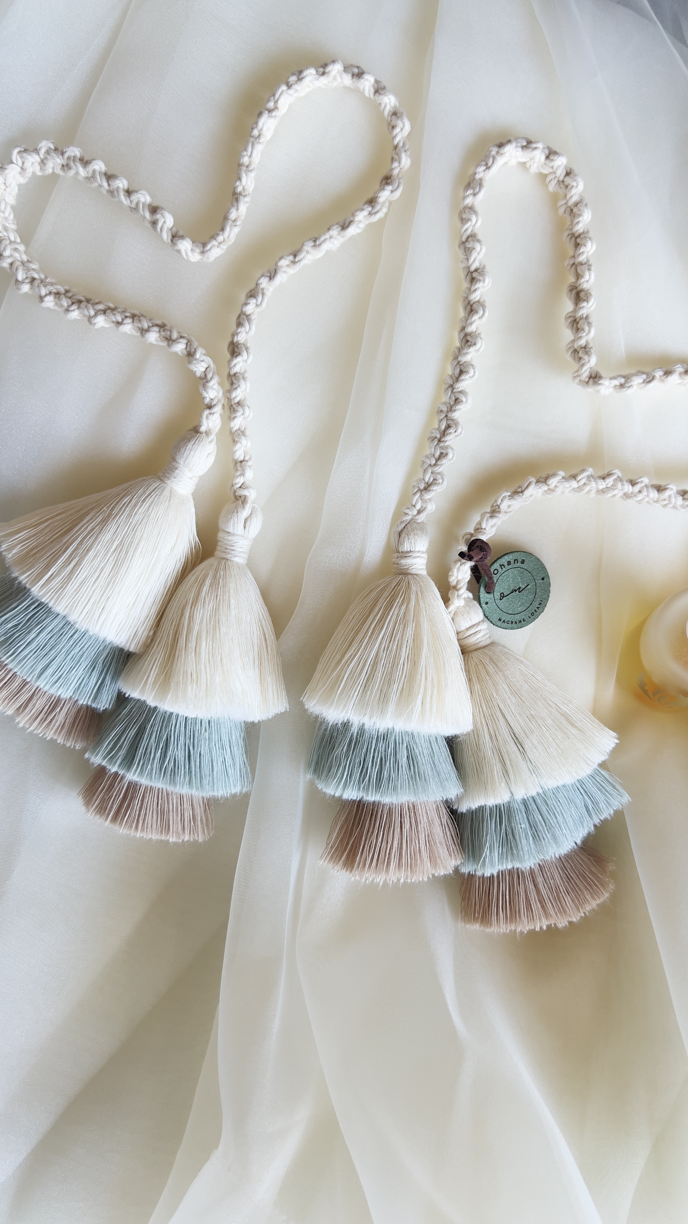 マクラメティーアード　カーテンタッセル　1組（2セット）