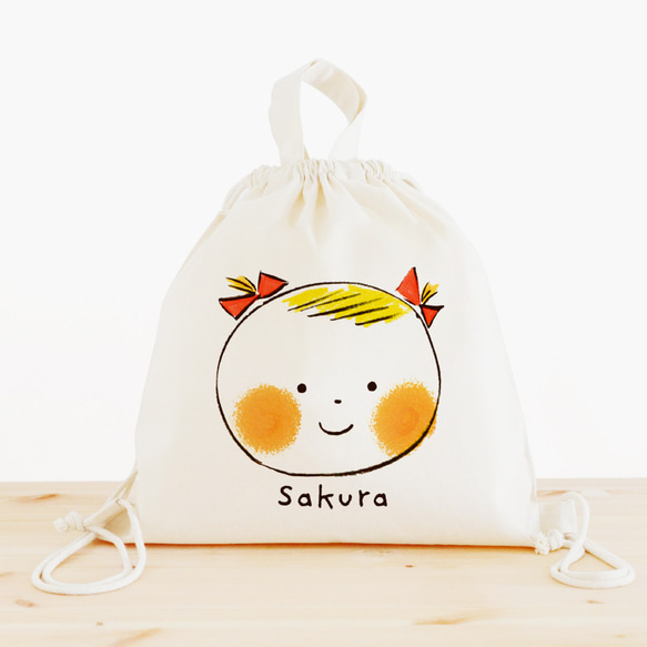 レッスンバッグ ナップサック　巾着袋ヌビ　さくらんぼ刺繍 レッスンバッグ ナップサック 巾着袋ヌビ さくらんぼ刺繍 メール