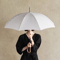 【ワケあり 440円引き】竹の傘 stripe  晴雨兼用 長傘 ALCEDO 161001-005 日傘 雨傘 12枚目の画像