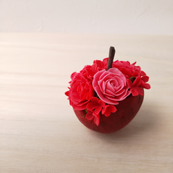 粘土のミニりんご　小さな林檎型フラワーアレンジメント　樹脂粘土　送料無料 6枚目の画像