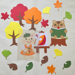 約80×80㎝　秋の壁面-芸術の秋- 5枚目の画像