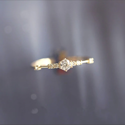 ビジューリング　クリスマス　誕生日　記念日　母の日　プレゼント　ギフト　贈り物　リング　指輪　ラインストーン　クリア 2枚目の画像