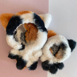 ぬい服 みけねこの着ぐるみ 12cmまたは17cm 三毛猫 ぬいぐるみ 手作り