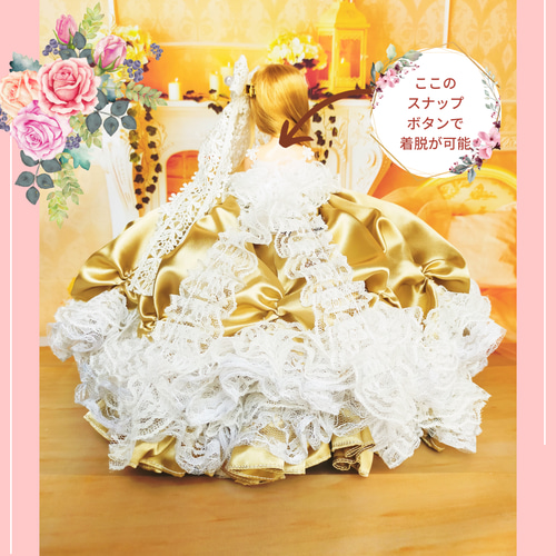 送料無料 ジェニー プリンセスドレス ハンドメイド服 ドール服