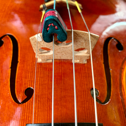 手縫いで創ったヴァイオリン用 レザーミュート　二枚重ねタイプ『Topolino 198』 4枚目の画像