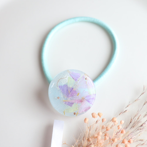 スターチス レジン ヘアゴム 水色 ヘアゴム まなまま 通販 16557993