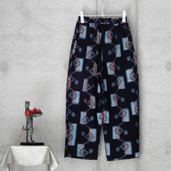 着物リメイク　久留米絣　木綿のパンツ/　 フリーサイズ 4枚目の画像