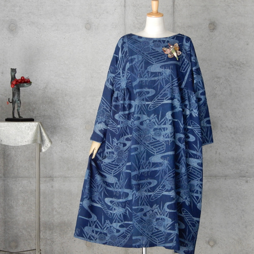 SOLD お値下げ中 着物リメイク チュニック 大島紬 FREE SIZE