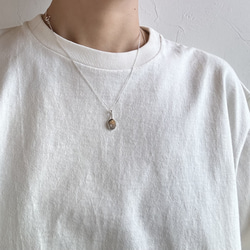 sv925 イニシャルコイン　ネックレス 3枚目の画像