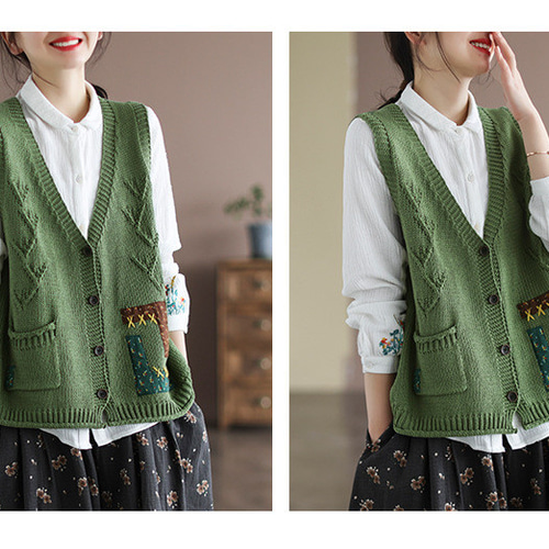 春 レディースベスト 秋服 冬服 ベスト レディース Vネック 前開き ヘリンボーン シェブロン柄 ラシャベスト ジレベスト アウター レイヤード ニットベスト ベスト レディース 春 秋 40代 ニット タンク