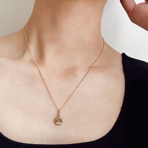 14kgf イニシャルコインネックレス(18gp) ネックレス 14kgf イニシャルコインネックレス(18gp) ネックレス