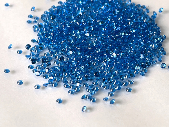 NM003  青色 2mm 100個セット Nanocrystal ナノ納米 結晶 ルース  ストーン 1枚目の画像