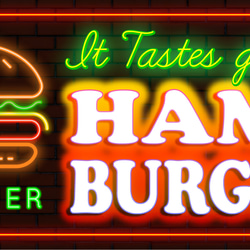 【Lサイズ】ハンバーガー ホットドッグ カフェ ダイナー 店舗 キッチンカー ランプ 看板 置物 雑貨 ライトBOX 6枚目の画像