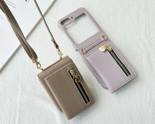 Galaxy Z Flip6 ケース Flip5 スマホショルダー カード収納