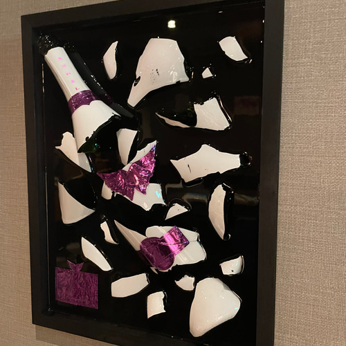 シャンパンボトルアート レジンアート ルイヴィトン ハンドメイド