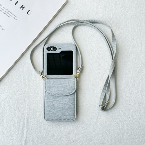 Galaxy Z Flip 7/6/5/4/3 ケース ショルダー 斜めがけ カード収納