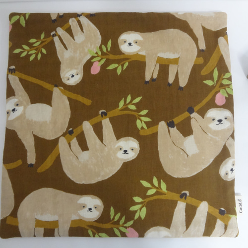 ３０㎝角*ナマケモノ*2*８重やわらかガーゼハンカチ*1枚*ハンドメイド 30㎝角*ナマケモノ*2*8重やわらかガーゼハンカチ*1枚