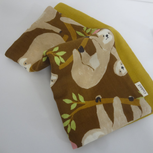 30㎝角*ナマケモノ*2*8重やわらかガーゼハンカチ*1枚*ハンドメイド