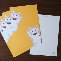 ポストカード＊招き猫　同柄5枚セット 3枚目の画像