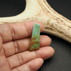11,9ct Hachita Turquoise ハチタターコイズ H-58 天然石 ナチュラル リバーシブル 8枚目の画像