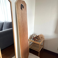 【日本製】全身鏡　八角縦長ミラー　アンティーク調ミラー 10枚目の画像