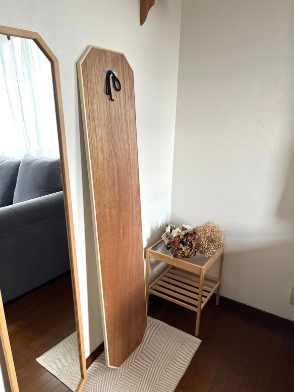 【日本製】全身鏡　八角縦長ミラー　アンティーク調ミラー 10枚目の画像