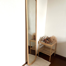 【日本製】全身鏡　八角縦長ミラー　アンティーク調ミラー 11枚目の画像