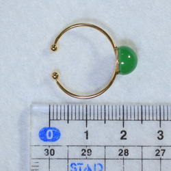 綠縞瑪瑙手術不銹鋼戒指（8毫米/均碼） 第5張的照片