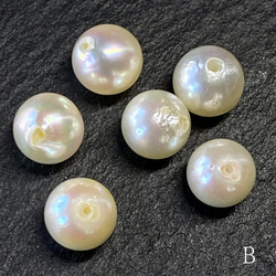 国産 アコヤ 本真珠　8㎜　B 両穴あき ルース　1珠　真珠　パール　両穴開き　 5枚目の画像