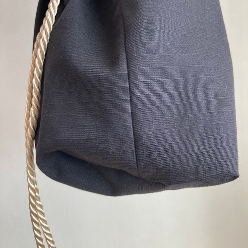 SALE] インド刺繍リボン ワンハンドル 巾着バッグ 巾着バッグ