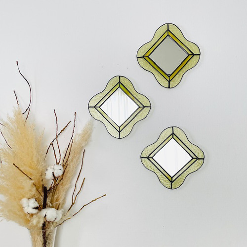 最終お値下げ❣️素敵すぎる❣️ヴィンテージ　ステンドグラス壁掛け鏡　ミラー 素敵すぎる❣️ヴィンテージステンドグラス壁掛け鏡ミラー