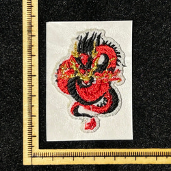 ★刺繍シール／ステッカー★　ドラゴン　龍 2枚目の画像