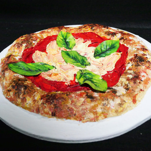 油絵 絵画 立体アート 【ピザ】 絵画 HR 通販 16559738｜Creema