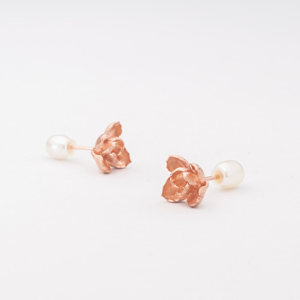 18k Rose Gold Plated　茉莉　ピアス 3枚目の画像