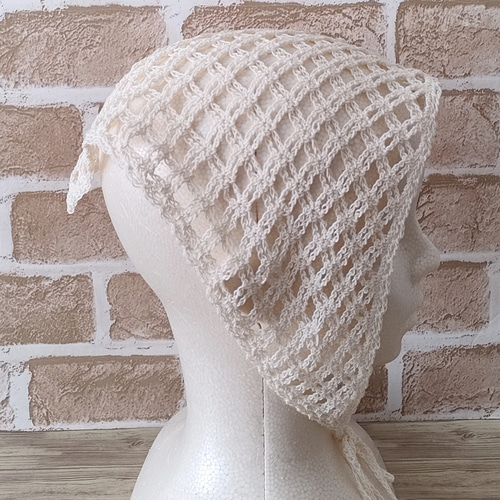 バブーシュカ 大人 かわいい スカーフ ヘッドドレス ヘアバンド かぎ針