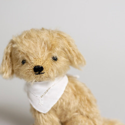 【いぬのぬいぐるみ】白いスカーフの子犬 5枚目の画像