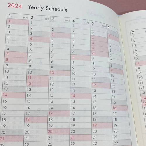 2024年度　コラージュスケジュール手帳　A 6サイズ♫ 2024年度コラージュスケジュール手帳A 6サイズ♫